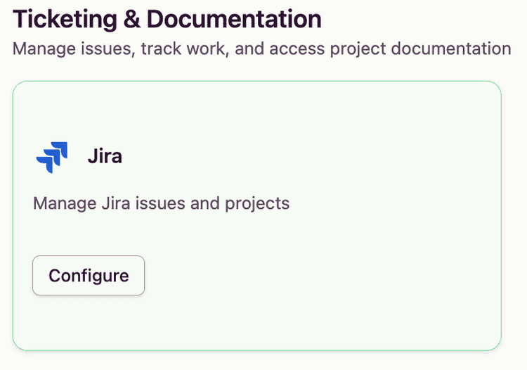 Jira OAuth integration successfully connected